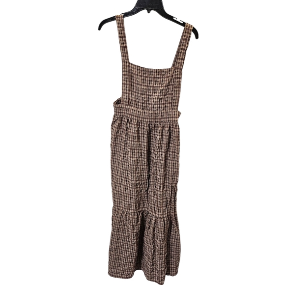 Pants - Brown Plaid Sleeveless Dress